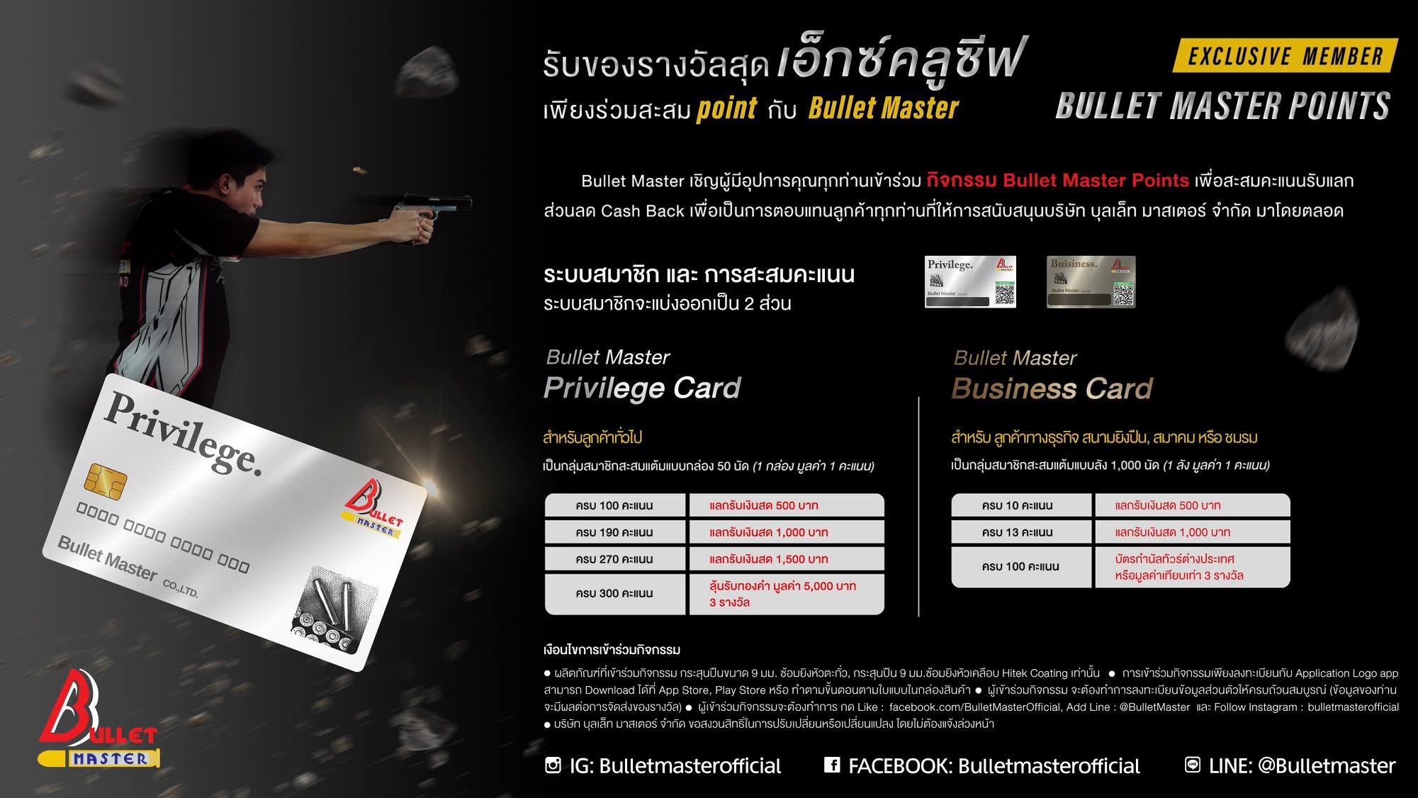 วันที่ 1 กันยายน 2020 พบกับ กิจกรรม exclusive member bullet master point